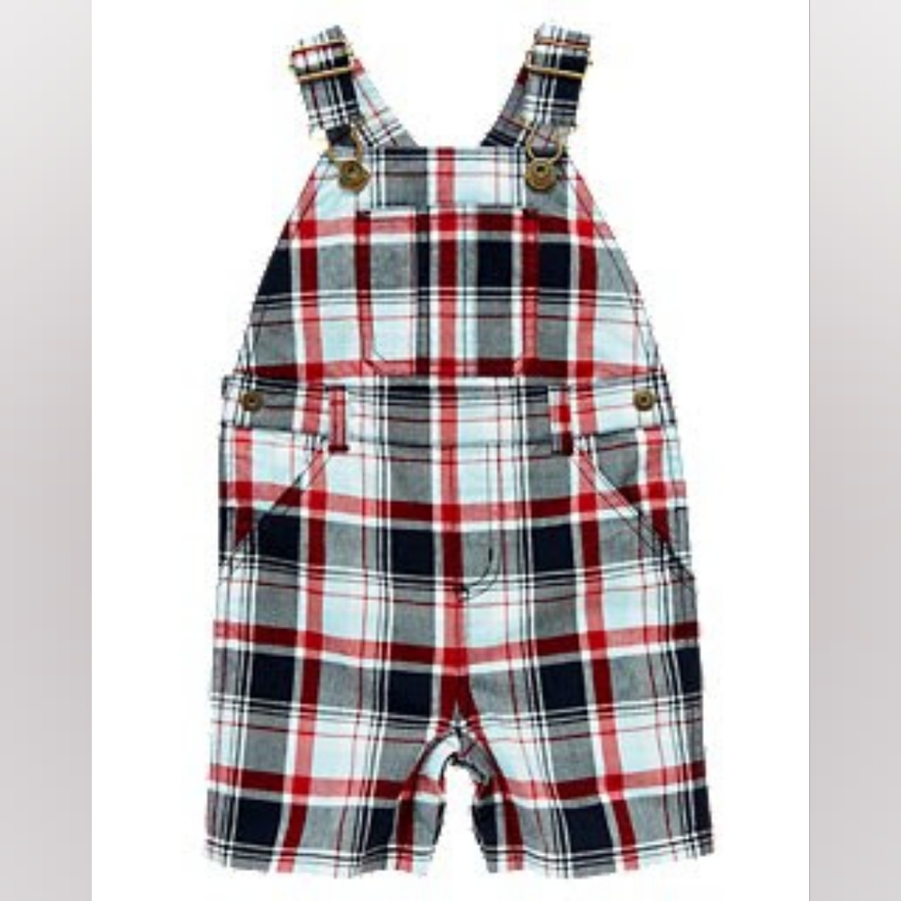 Gymboree Plaid Shortalls